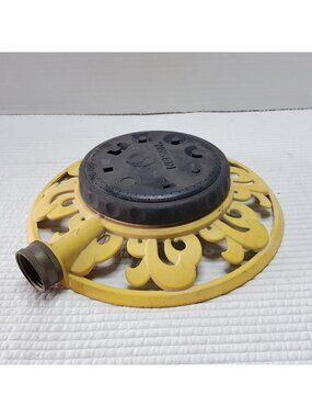 Nelson Vintage Lawn Garden 8 Pattern Sprinkler Metal Vintage Round 8" Filigree